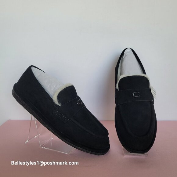 COACH Forest Slipper In Suede- Women’s Size 9B- Black color⭐ - Picture 2 of 16